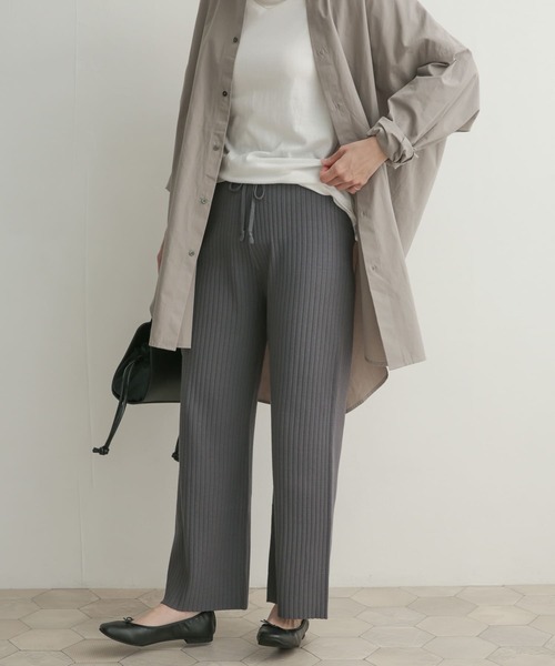 URBAN RESEARCH DOORS（アーバンリサーチドアーズ）の「ニットイージーパンツ（その他パンツ・レディース・チャコールグレー/ベージュ系その他・1）」の14枚目の写真