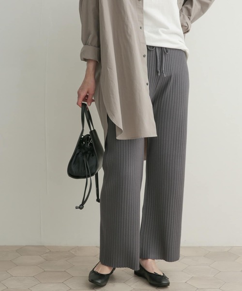 URBAN RESEARCH DOORS（アーバンリサーチドアーズ）の「ニットイージーパンツ（その他パンツ・レディース・チャコールグレー/ベージュ系その他・1）」の19枚目の写真