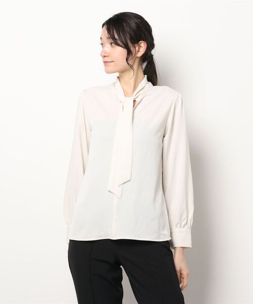 Te chichi（テチチ）の「前後2wayボウタイブラウス（シャツ/ブラウス・レディース・オフホワイト/ミント/チャコール・ﾌﾘ-）」の2枚目の写真