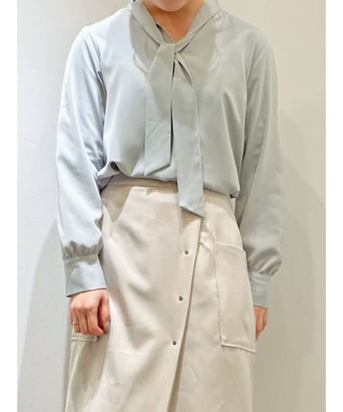 Te chichi（テチチ）の「前後2wayボウタイブラウス（シャツ/ブラウス・レディース・オフホワイト/ミント/チャコール・ﾌﾘ-）」の3枚目の写真