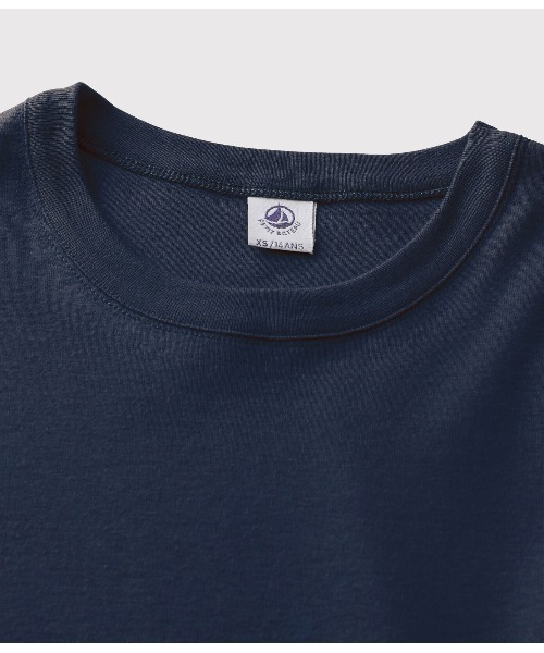 PETIT BATEAU（プチバトー）の「クルーネック半袖Ｔシャツ（Tシャツ/カットソー・レディース・ダークネイビー・XX-SMALL/SMALL/MEDIUM/LARGE/X-LARGE/X-SMALL）」の3枚目の写真