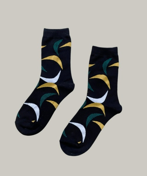 manana suerte（マニャーナスエルテ）の「オプティカル柄ソックス（ソックス/靴下・レディース・ブラック/ホワイト/ネイビー・FREE）」の5枚目の写真