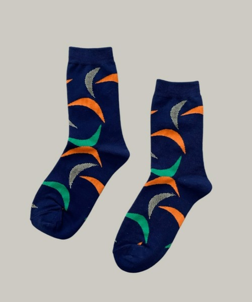 manana suerte（マニャーナスエルテ）の「オプティカル柄ソックス（ソックス/靴下・レディース・ブラック/ホワイト/ネイビー・FREE）」の6枚目の写真