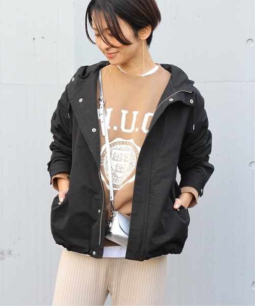 JOURNAL STANDARD relume（ジャーナルスタンダード　レリューム）の「《追加》グログランマウンテンパーカー◆（マウンテンパーカー・レディース・ブラック/ベージュ・FREE）」の5枚目の写真