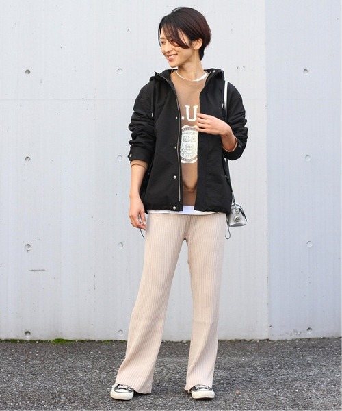 JOURNAL STANDARD relume（ジャーナルスタンダード　レリューム）の「《追加》グログランマウンテンパーカー◆（マウンテンパーカー・レディース・ブラック/ベージュ・FREE）」の3枚目の写真