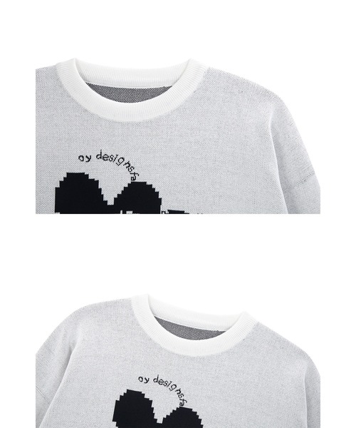 OY(オーワイ)の「『OY/オーワイ』PIXEL LOGO KNIT/ピクセルロゴ ニットソー(ニット/セーター・メンズ・ホワイト/ブラック・FREE)」の15枚目の写真