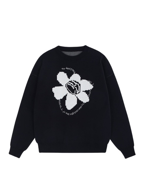 OY(オーワイ)の「『OY/オーワイ』PIXEL LOGO KNIT/ピクセルロゴ ニットソー(ニット/セーター・メンズ・ホワイト/ブラック・FREE)」の18枚目の写真