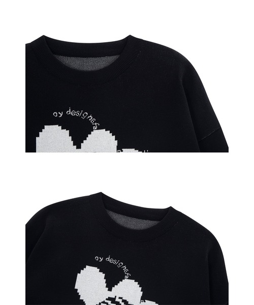 OY(オーワイ)の「『OY/オーワイ』PIXEL LOGO KNIT/ピクセルロゴ ニットソー(ニット/セーター・メンズ・ホワイト/ブラック・FREE)」の20枚目の写真