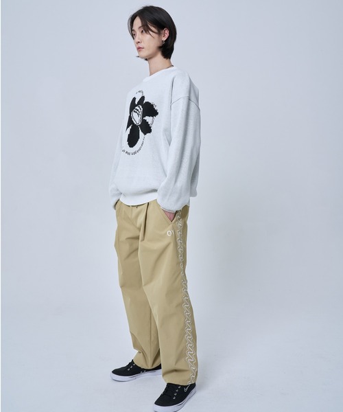 OY(オーワイ)の「『OY/オーワイ』PIXEL LOGO KNIT/ピクセルロゴ ニットソー(ニット/セーター・メンズ・ホワイト/ブラック・FREE)」の6枚目の写真