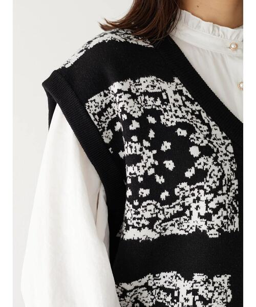 Furryrate(ファーリーレート)の「・furry rate ジャカードVネックベスト(ベスト・レディース・グレー/ブラック・FREE)」の8枚目の写真