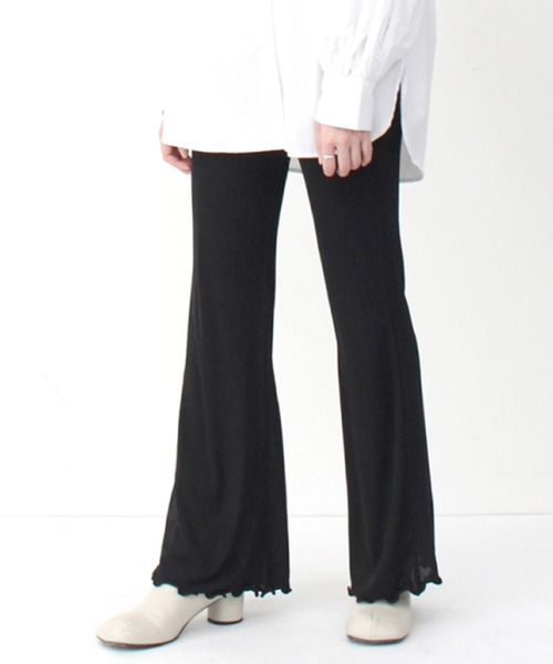 STYLEBLOCK(スタイルブロック)の「ジャガードリブメローレギンスパンツ(その他パンツ・レディース・ブラウン/ブラック/ホワイト系その他・M)」の4枚目の写真