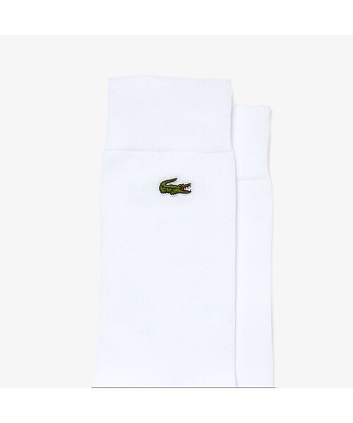 LACOSTE（ラコステ）の「オーガニックコットンリブソックス（ソックス/靴下・メンズ・ホワイト・27.0cm）」の2枚目の写真