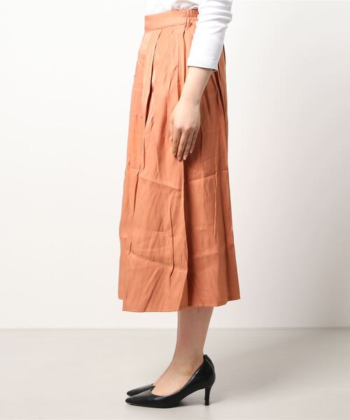 SAISON DE PAPILLON（セゾンドパピヨン）の「変形ボックスプリーツスカート（スカート・レディース・コーラル・L/M/S）」の3枚目の写真