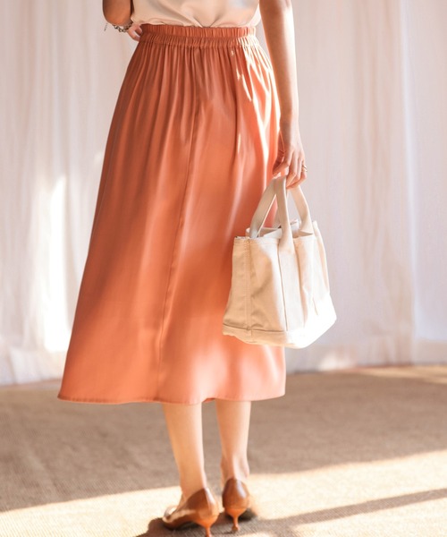 SAISON DE PAPILLON（セゾンドパピヨン）の「変形ボックスプリーツスカート（スカート・レディース・コーラル・L/M/S）」の20枚目の写真