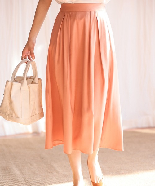 SAISON DE PAPILLON（セゾンドパピヨン）の「変形ボックスプリーツスカート（スカート・レディース・コーラル・L/M/S）」の14枚目の写真