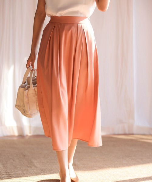 SAISON DE PAPILLON（セゾンドパピヨン）の「変形ボックスプリーツスカート（スカート・レディース・コーラル・L/M/S）」の12枚目の写真