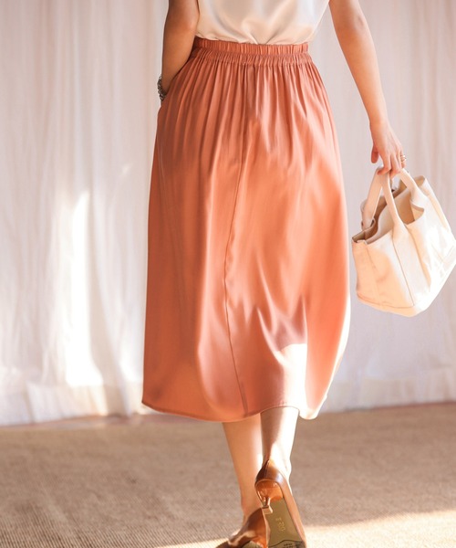 SAISON DE PAPILLON（セゾンドパピヨン）の「変形ボックスプリーツスカート（スカート・レディース・コーラル・L/M/S）」の11枚目の写真