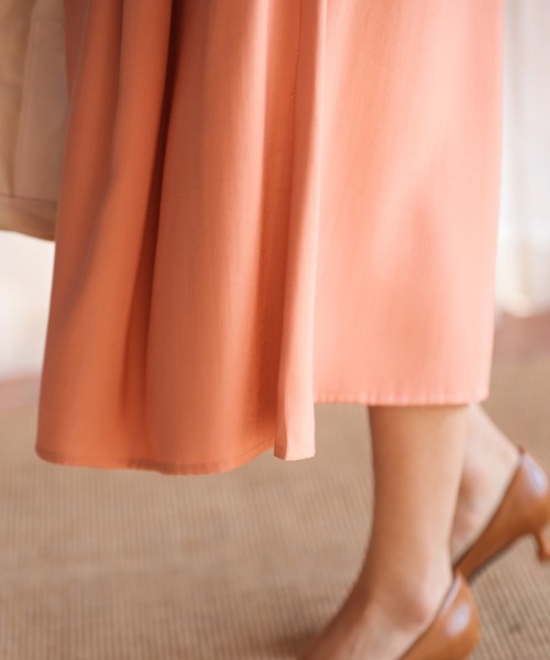 SAISON DE PAPILLON（セゾンドパピヨン）の「変形ボックスプリーツスカート（スカート・レディース・コーラル・L/M/S）」の8枚目の写真