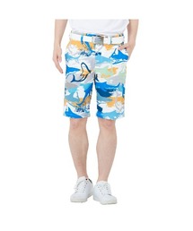 LOUDMOUTH/ラウドマウス ゴルフウェア 総柄 Dカン付き 昇華プリント ストレッチ UVカット ハーフパンツ ショートパンツ