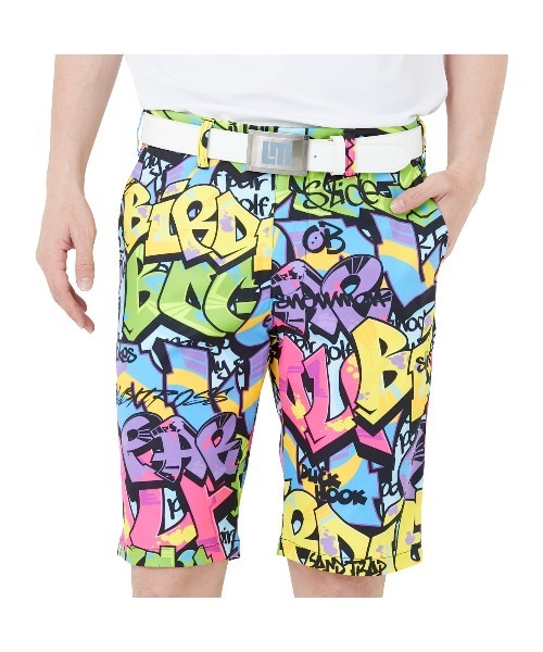 Loudmouth(ラウドマウス)の「LOUDMOUTH/ラウドマウス ゴルフウェア 総柄 Dカン付き 昇華プリント ストレッチ UVカット ハーフパンツ ショートパンツ(その他パンツ・メンズ・その他/ブラック系その他/マルチ/ブルー系その他/ホワイト系その他/ライトグリーン系・M/3XL/LL/L/XL/XXL)」の15枚目の写真