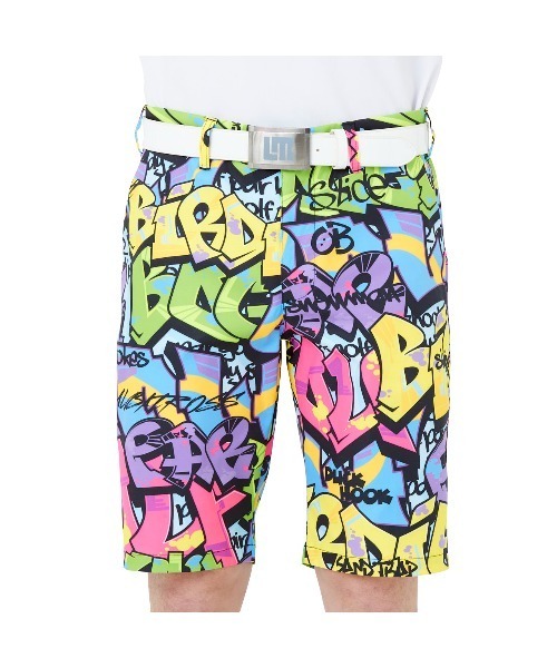 Loudmouth(ラウドマウス)の「LOUDMOUTH/ラウドマウス ゴルフウェア 総柄 Dカン付き 昇華プリント ストレッチ UVカット ハーフパンツ ショートパンツ(その他パンツ・メンズ・その他/ブラック系その他/マルチ/ブルー系その他/ホワイト系その他/ライトグリーン系・M/3XL/LL/L/XL/XXL)」の16枚目の写真
