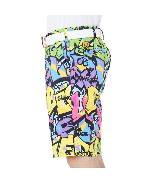Loudmouth(ラウドマウス)の「LOUDMOUTH/ラウドマウス ゴルフウェア 総柄 Dカン付き 昇華プリント ストレッチ UVカット ハーフパンツ ショートパンツ(その他パンツ・メンズ・その他/ブラック系その他/マルチ/ブルー系その他/ホワイト系その他/ライトグリーン系・M/3XL/LL/L/XL/XXL)」の17枚目の写真