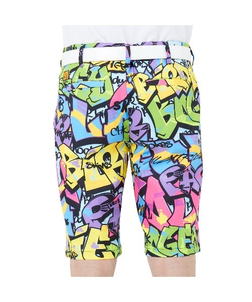 Loudmouth(ラウドマウス)の「LOUDMOUTH/ラウドマウス ゴルフウェア 総柄 Dカン付き 昇華プリント ストレッチ UVカット ハーフパンツ ショートパンツ(その他パンツ・メンズ・その他/ブラック系その他/マルチ/ブルー系その他/ホワイト系その他/ライトグリーン系・M/3XL/LL/L/XL/XXL)」の18枚目の写真