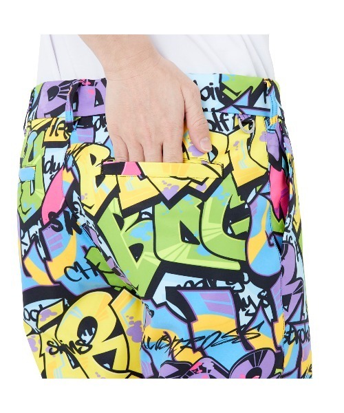 Loudmouth(ラウドマウス)の「LOUDMOUTH/ラウドマウス ゴルフウェア 総柄 Dカン付き 昇華プリント ストレッチ UVカット ハーフパンツ ショートパンツ(その他パンツ・メンズ・その他/ブラック系その他/マルチ/ブルー系その他/ホワイト系その他/ライトグリーン系・M/3XL/LL/L/XL/XXL)」の22枚目の写真