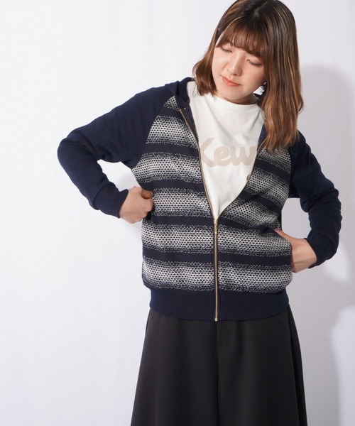 malla(マーラ)の「malla マーラ グラデーションラッセルパーカ(パーカー・レディース・ホワイト/ネイビー・FREE)」の13枚目の写真