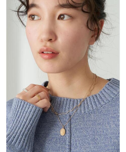 earth music&ecology（アースミュージックアンドエコロジー）の「アクリルストーン2連ネックレス（ネックレス・レディース・シルバー/ゴールド・FREE）」の6枚目の写真