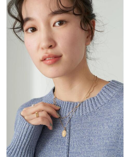 earth music&ecology（アースミュージックアンドエコロジー）の「アクリルストーン2連ネックレス（ネックレス・レディース・シルバー/ゴールド・FREE）」の7枚目の写真