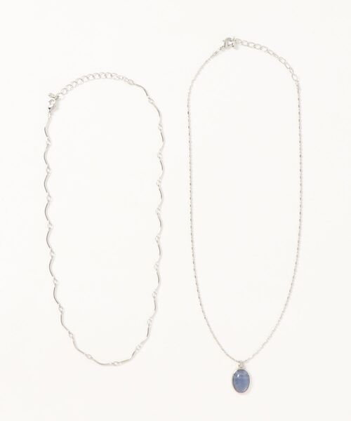 earth music&ecology（アースミュージックアンドエコロジー）の「アクリルストーン2連ネックレス（ネックレス・レディース・シルバー/ゴールド・FREE）」の4枚目の写真