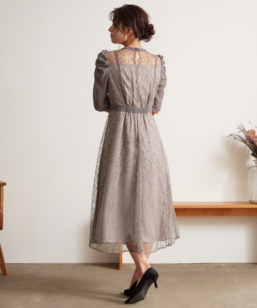 kana レース シフォン 結婚式 お呼ばれ パーティー ワンピースドレス Kana（カナ）の「レース シフォン 結婚式 お呼ばれ パーティー