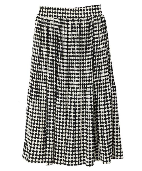 Green　Parks（グリーンパークス）の「・novem 9 ダイヤガラケシプリーツスカート（スカート・レディース・ブラック/ベージュ/カーキ・FREE）」の11枚目の写真