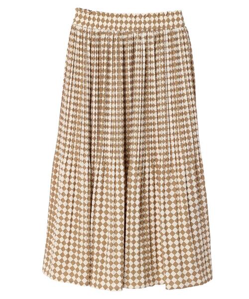 Green　Parks（グリーンパークス）の「・novem 9 ダイヤガラケシプリーツスカート（スカート・レディース・ブラック/ベージュ/カーキ・FREE）」の18枚目の写真