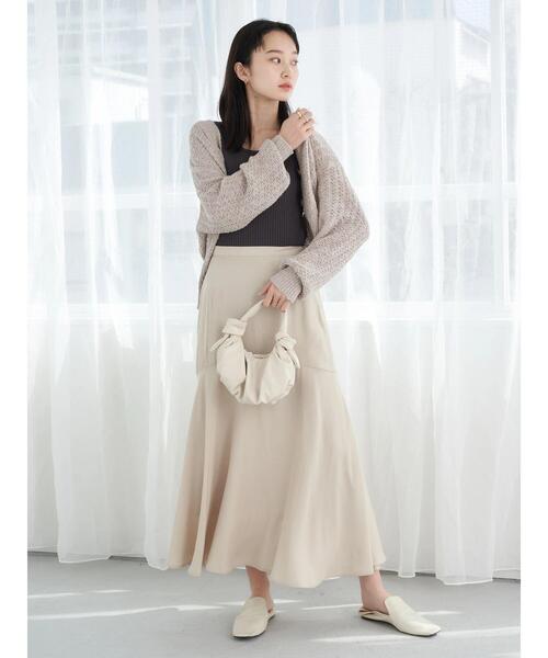 earth music&ecology(アースミュージックアンドエコロジー)の「スラブニットカーディガン(カーディガン/ボレロ・レディース・モカ/ライトカーキ/ライトベージュ・FREE)」の10枚目の写真