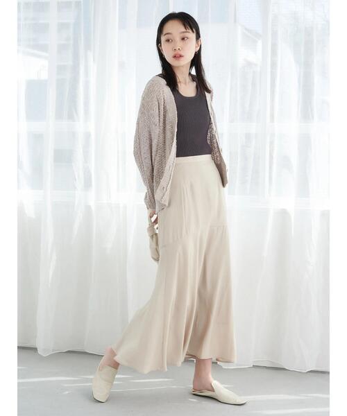 earth music&ecology(アースミュージックアンドエコロジー)の「スラブニットカーディガン(カーディガン/ボレロ・レディース・モカ/ライトカーキ/ライトベージュ・FREE)」の11枚目の写真