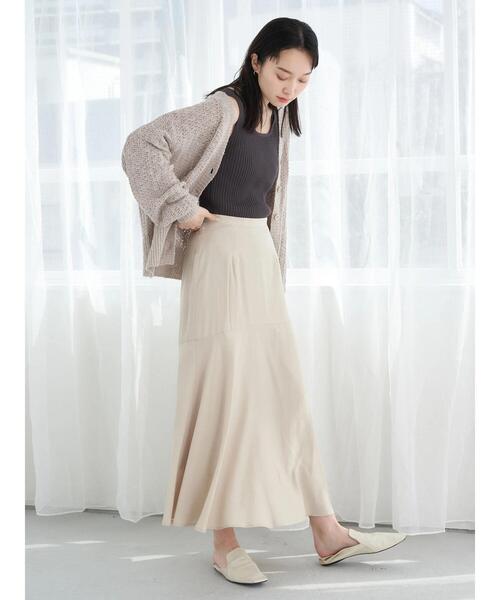 earth music&ecology(アースミュージックアンドエコロジー)の「スラブニットカーディガン(カーディガン/ボレロ・レディース・モカ/ライトカーキ/ライトベージュ・FREE)」の12枚目の写真