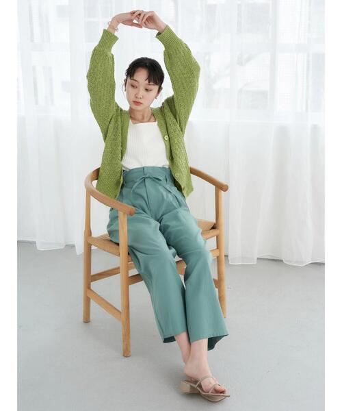 earth music&ecology(アースミュージックアンドエコロジー)の「スラブニットカーディガン(カーディガン/ボレロ・レディース・モカ/ライトカーキ/ライトベージュ・FREE)」の21枚目の写真