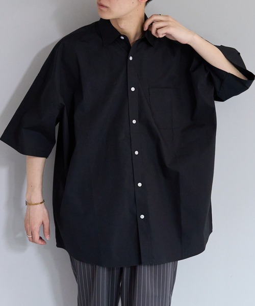 「DISCOAT」 半袖シャツ LARGE ブラック レディース DISCOAT（ディスコート）の「ブロードビックサイズレギュラー