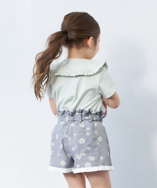 b・ROOM(ビールーム)の「フリルビッグカラートップス(Tシャツ/カットソー・キッズ・チャコール/アイボリー/ミント・100cm/120cm/130cm/90cm/110cm)」の15枚目の写真