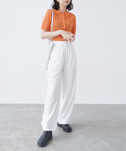 Happy John（ハッピージョン）の「basic summer pants/ベーシックサマーパンツ（その他パンツ・レディース・ブラック/ホワイト・MEDIUM/SMALL）」の13枚目の写真