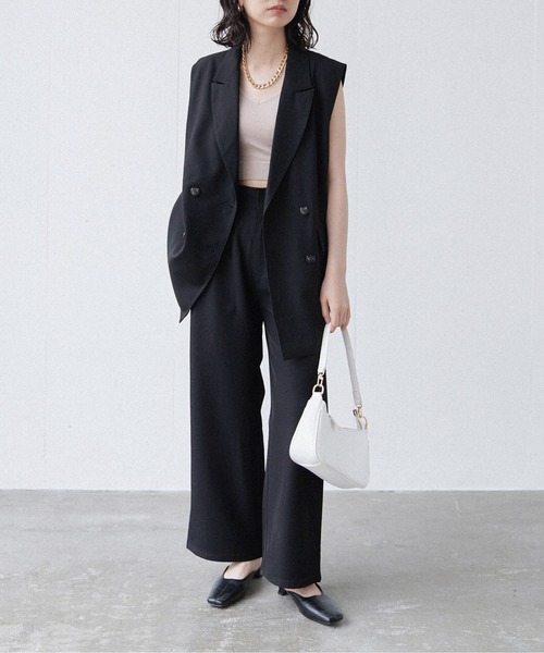 Happy John（ハッピージョン）の「basic summer pants/ベーシックサマーパンツ（その他パンツ・レディース・ブラック/ホワイト・MEDIUM/SMALL）」の17枚目の写真