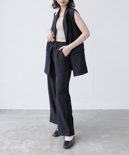 Happy John（ハッピージョン）の「basic summer pants/ベーシックサマーパンツ（その他パンツ・レディース・ブラック/ホワイト・MEDIUM/SMALL）」の18枚目の写真