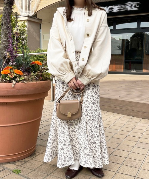 apres jour（アプレジュール）の「【セットアップ可能】ルーズGジャン【ZOZOTOWN限定アイテム】（デニムジャケット・レディース・オフホワイト/ダークブルー/ピンク・X-LARGE/フリー）」の12枚目の写真