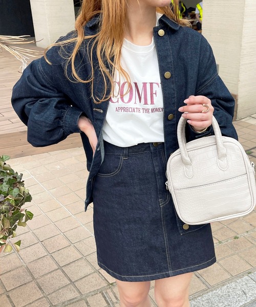 apres jour（アプレジュール）の「【セットアップ可能】ルーズGジャン【ZOZOTOWN限定アイテム】（デニムジャケット・レディース・オフホワイト/ダークブルー/ピンク・X-LARGE/フリー）」の18枚目の写真