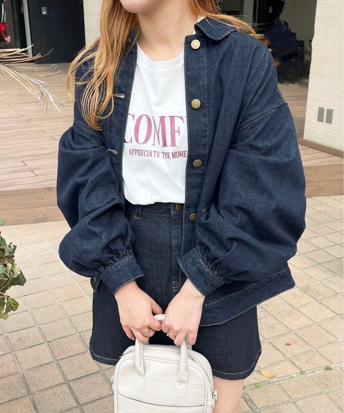 apres jour（アプレジュール）の「【セットアップ可能】ルーズGジャン【ZOZOTOWN限定アイテム】（デニムジャケット・レディース・オフホワイト/ダークブルー/ピンク・X-LARGE/フリー）」の19枚目の写真