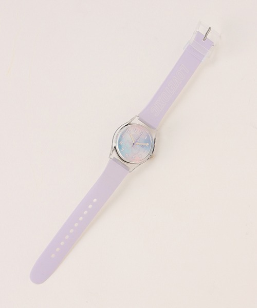LOVETOXIC(ラブトキシック)の「タイダイプラウォッチ(アナログ腕時計・キッズ・オフホワイト/ラベンダー/エメラルド・FREE)」の3枚目の写真