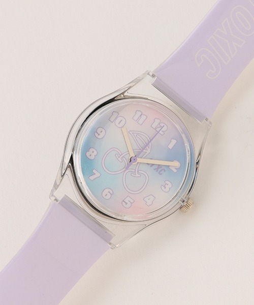 LOVETOXIC(ラブトキシック)の「タイダイプラウォッチ(アナログ腕時計・キッズ・オフホワイト/ラベンダー/エメラルド・FREE)」の5枚目の写真