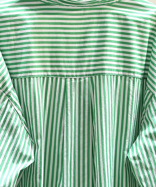 Dita(ディータ)の「ストライプルーズシャツ(シャツ/ブラウス・レディース・ピンク/グリーン/ブルー/オレンジ・M/L/XL)」の5枚目の写真